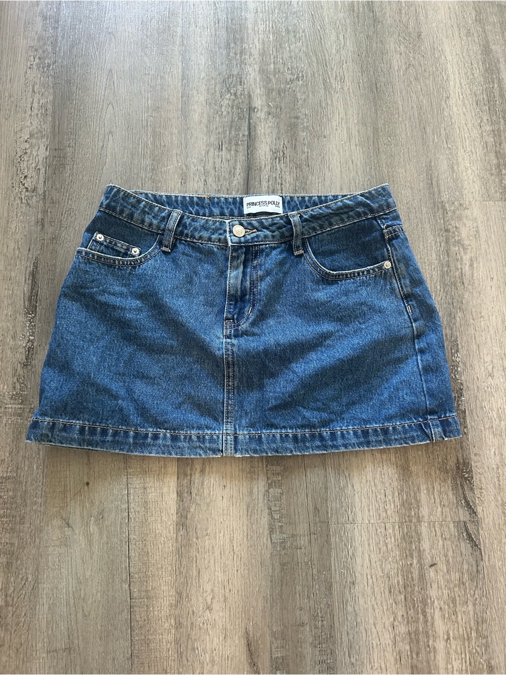 Princess Polly Dark Blue Denim Mini Skirt